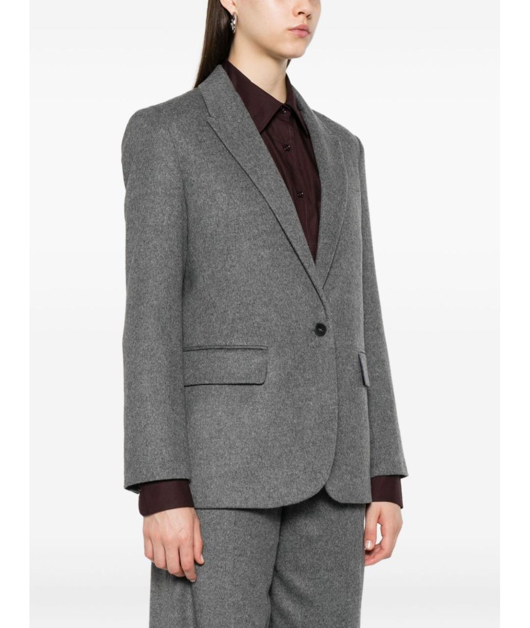 FORTE FORTE Серое шерстяное пальто, фото 3