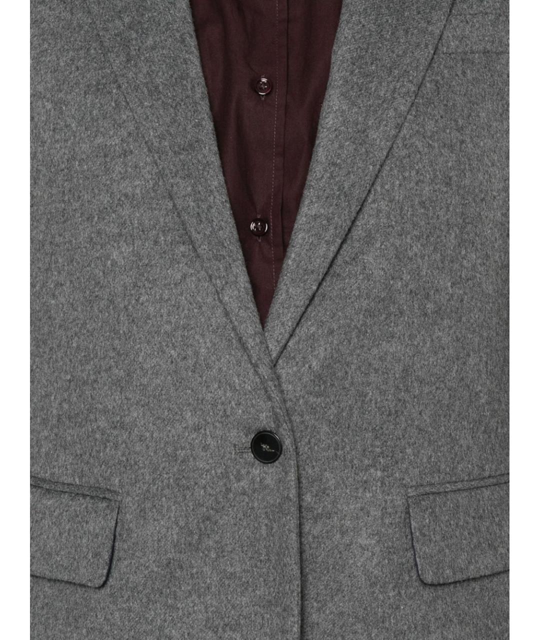 FORTE FORTE Серое шерстяное пальто, фото 2