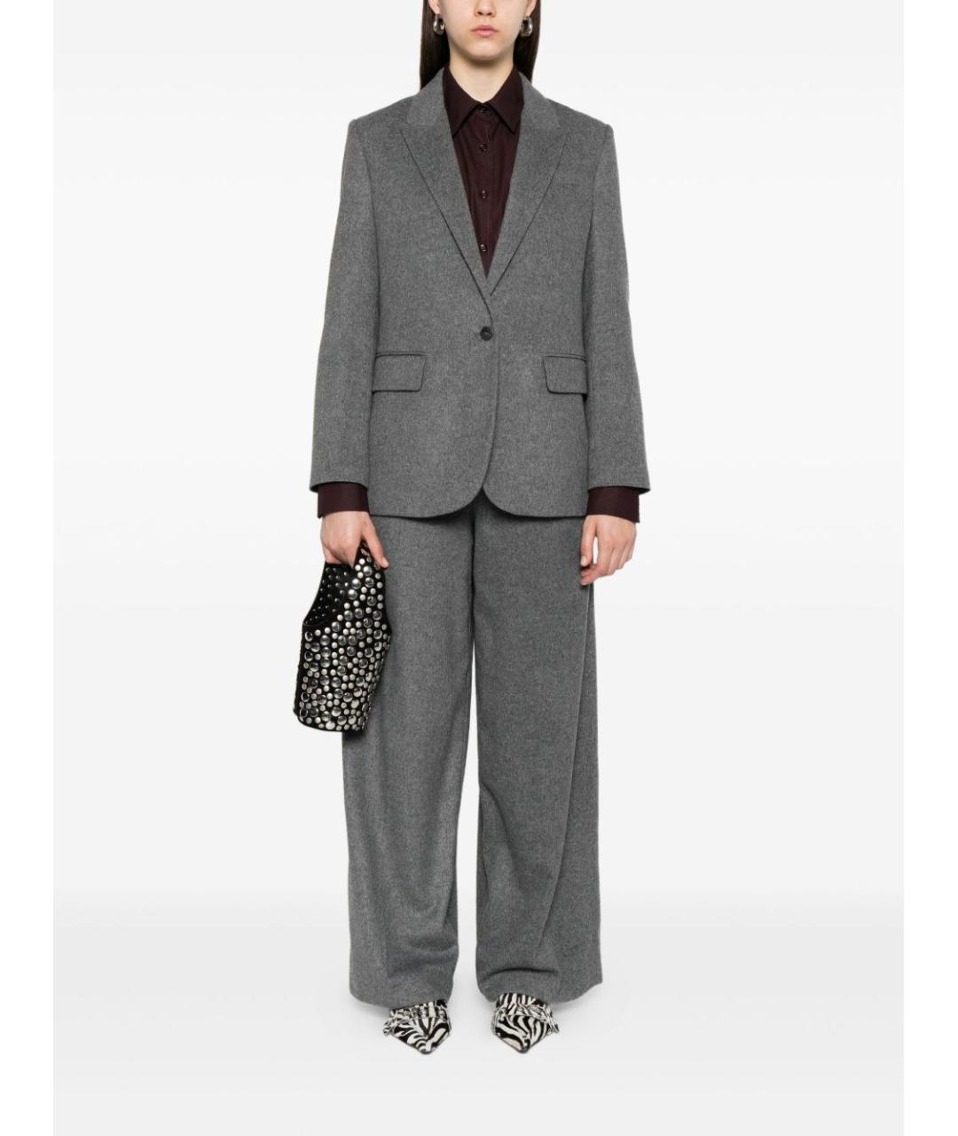 FORTE FORTE Серое шерстяное пальто, фото 4