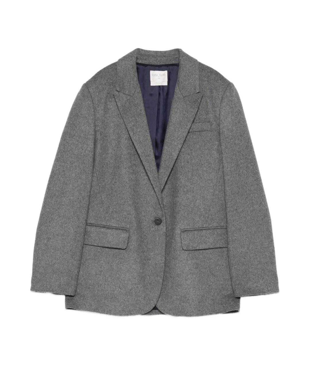 FORTE FORTE Серое шерстяное пальто, фото 1