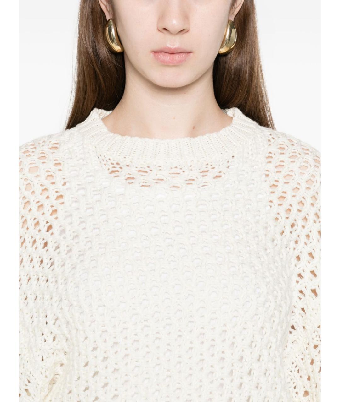 FABIANA FILIPPI Бежевый шерстяной джемпер / свитер, фото 3