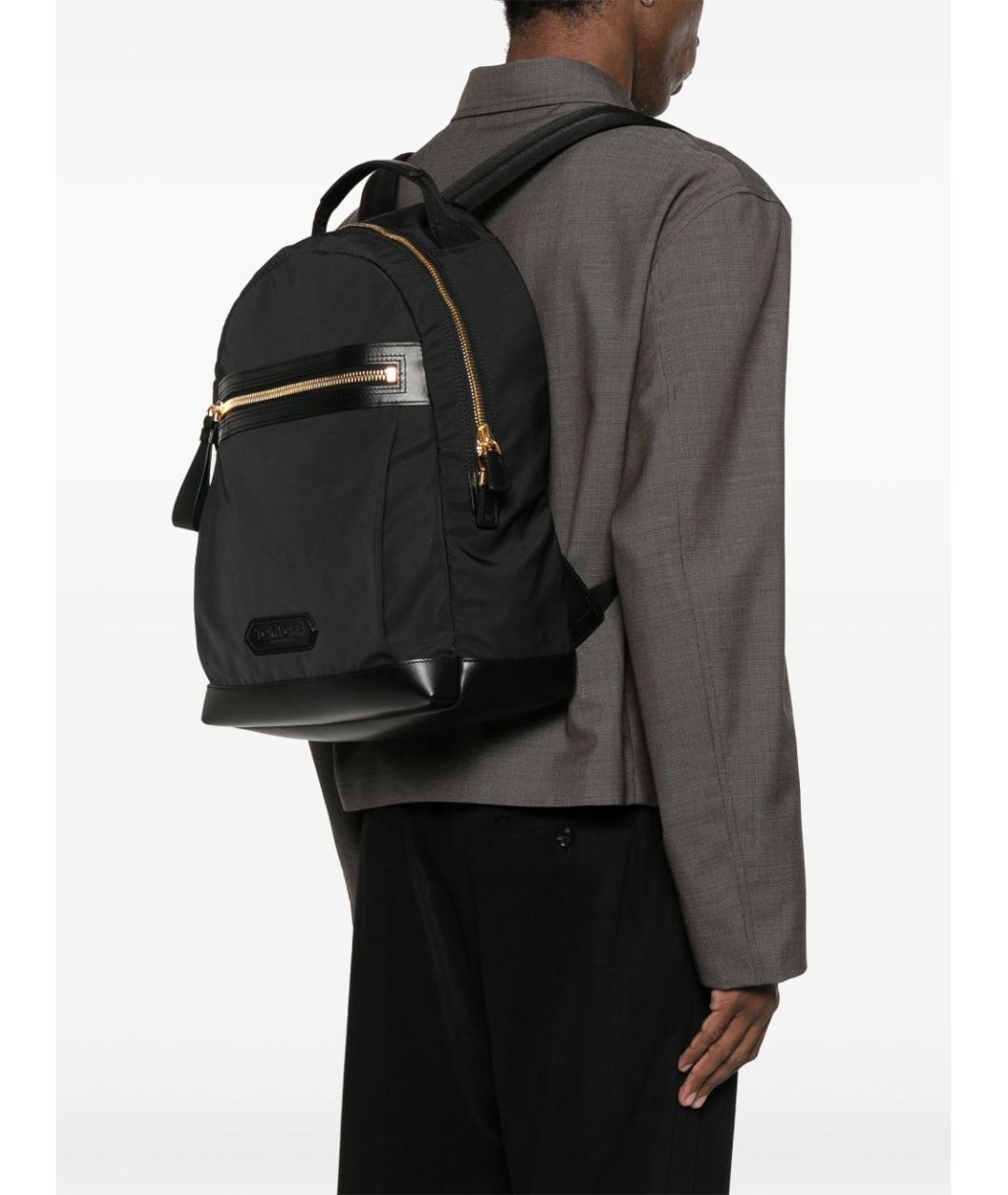 TOM FORD Черный синтетический рюкзак, фото 3