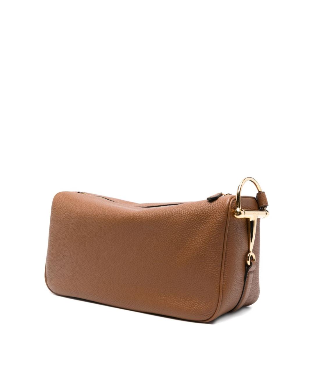 GUCCI Коричневая кожаная сумка с короткими ручками, фото 4