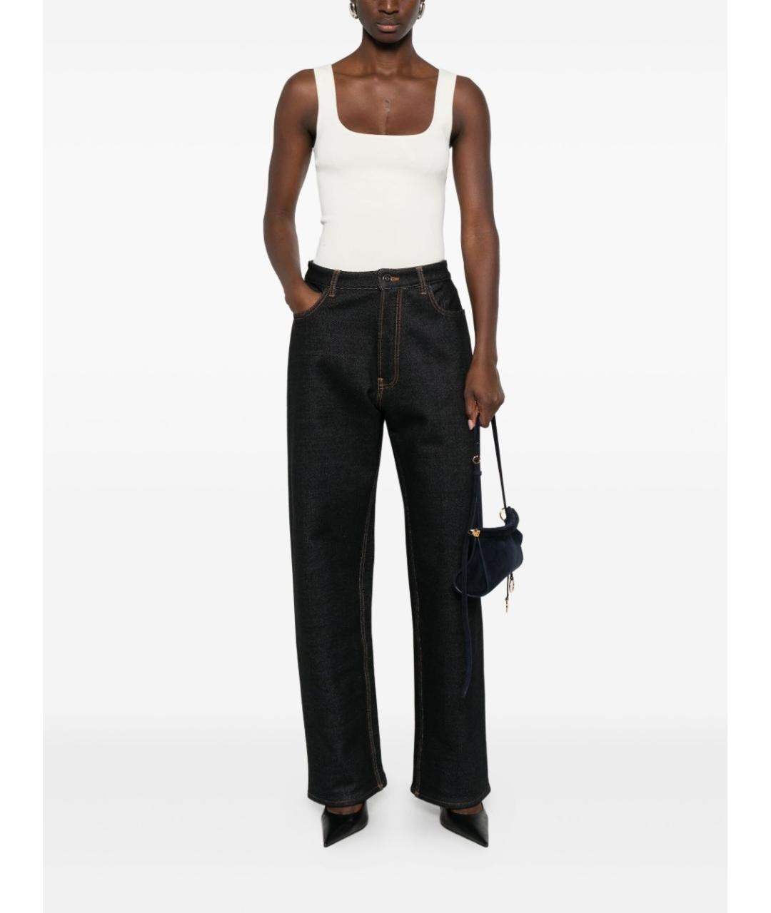ALAIA Черные хлопковые прямые джинсы, фото 5