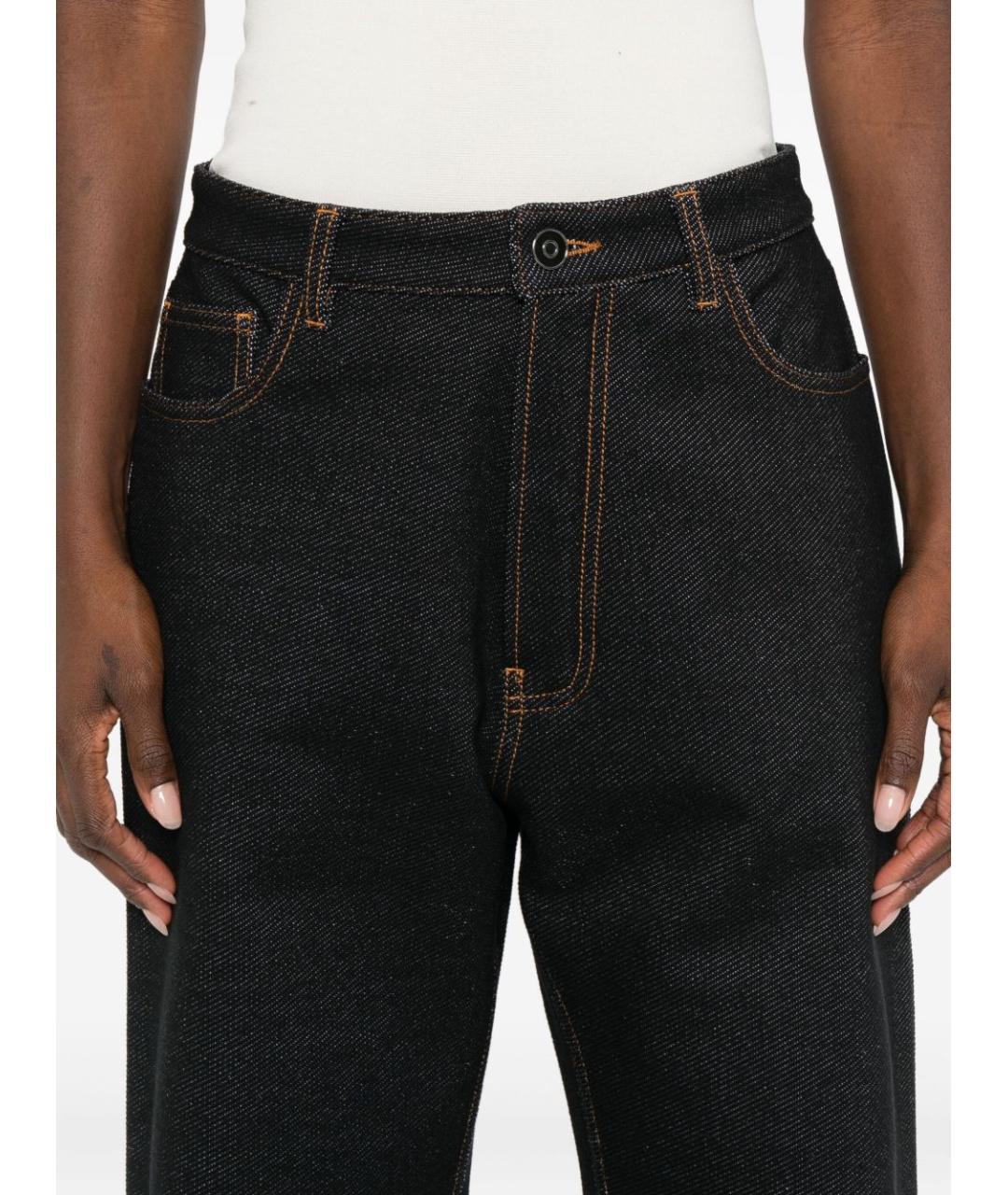 ALAIA Черные хлопковые прямые джинсы, фото 2