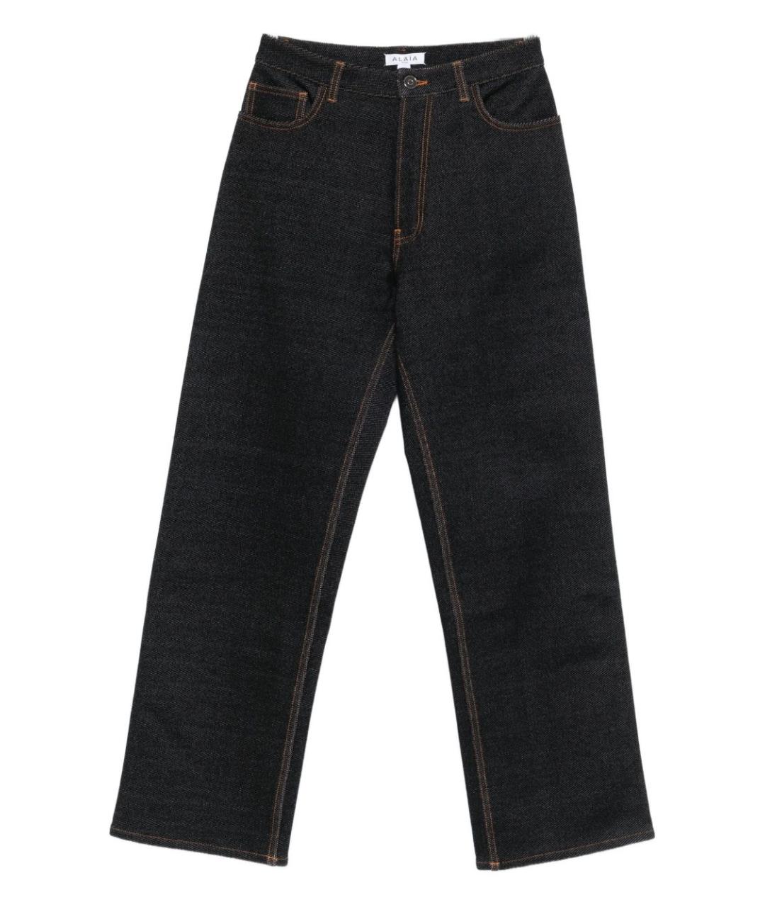 ALAIA Черные хлопковые прямые джинсы, фото 1