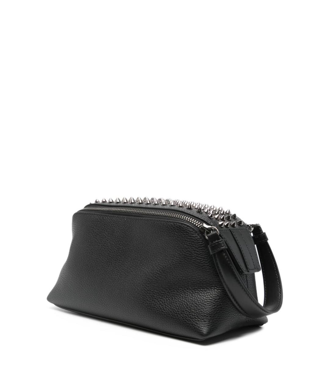 CHRISTIAN LOUBOUTIN Черная кожаная барсетка, фото 3