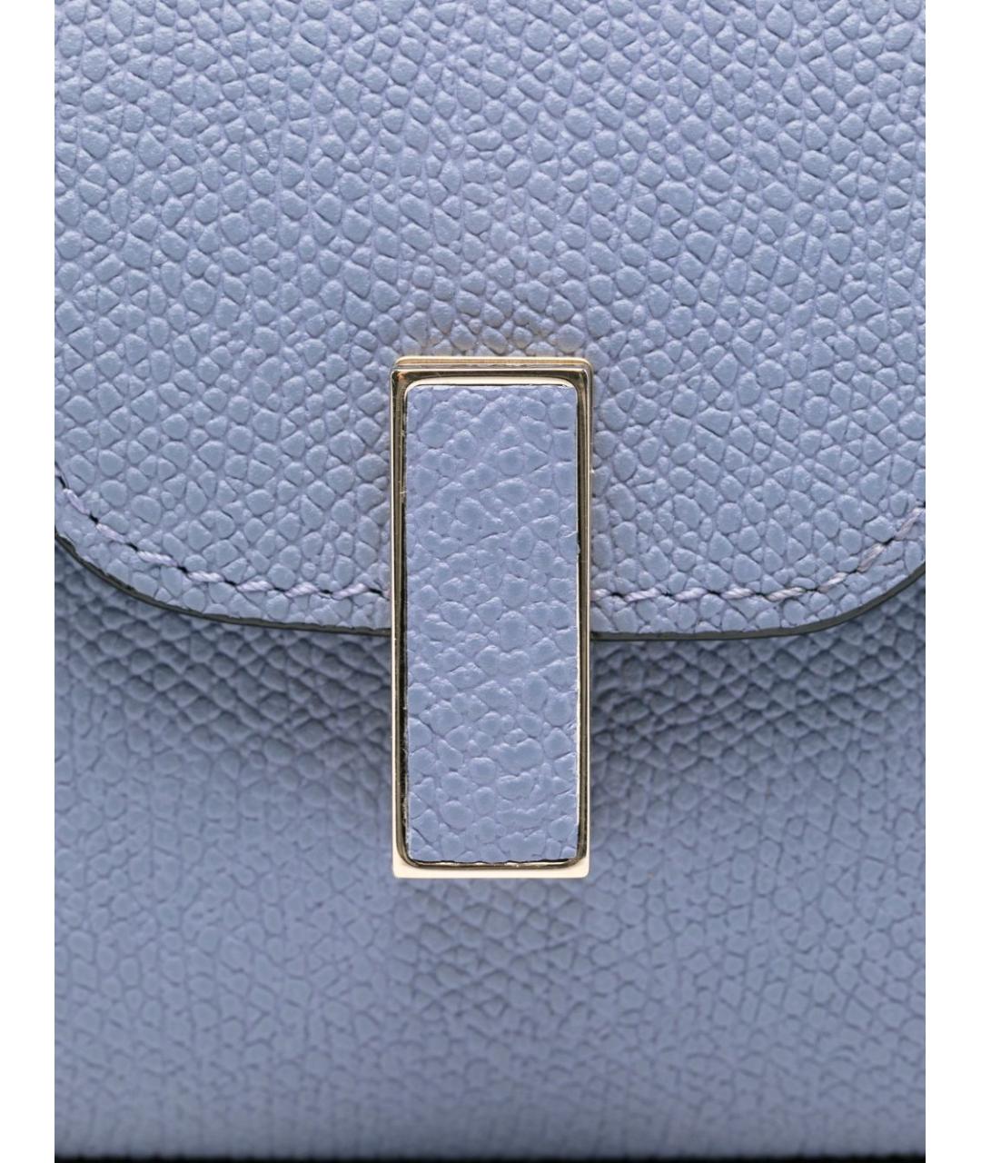 VALEXTRA Голубая кожаная поясная сумка, фото 4