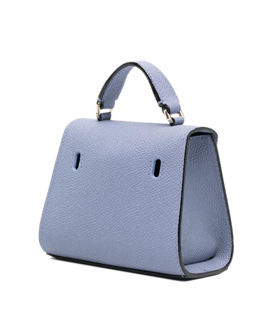 VALEXTRA Голубая кожаная поясная сумка, фото 5