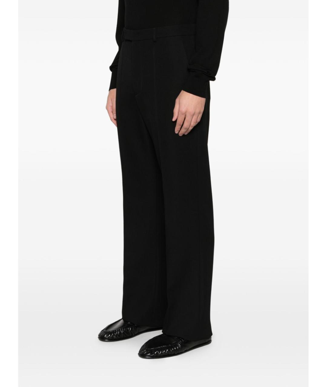 VALENTINO Черные шерстяные повседневные брюки, фото 2