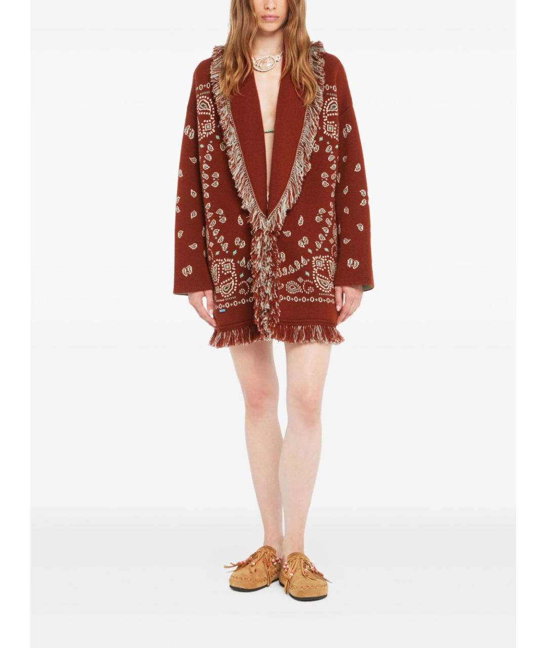 ALANUI Красный кашемировый кардиган, фото 4