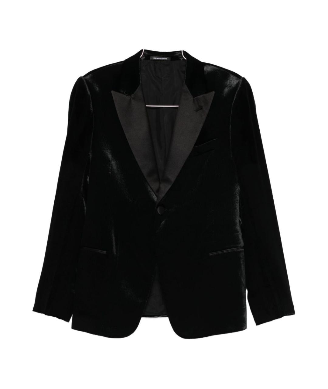 EMPORIO ARMANI Черный шелковый пиджак, фото 1