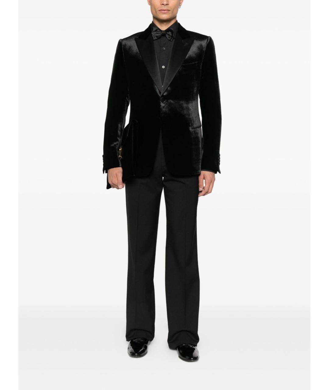 EMPORIO ARMANI Черный шелковый пиджак, фото 3