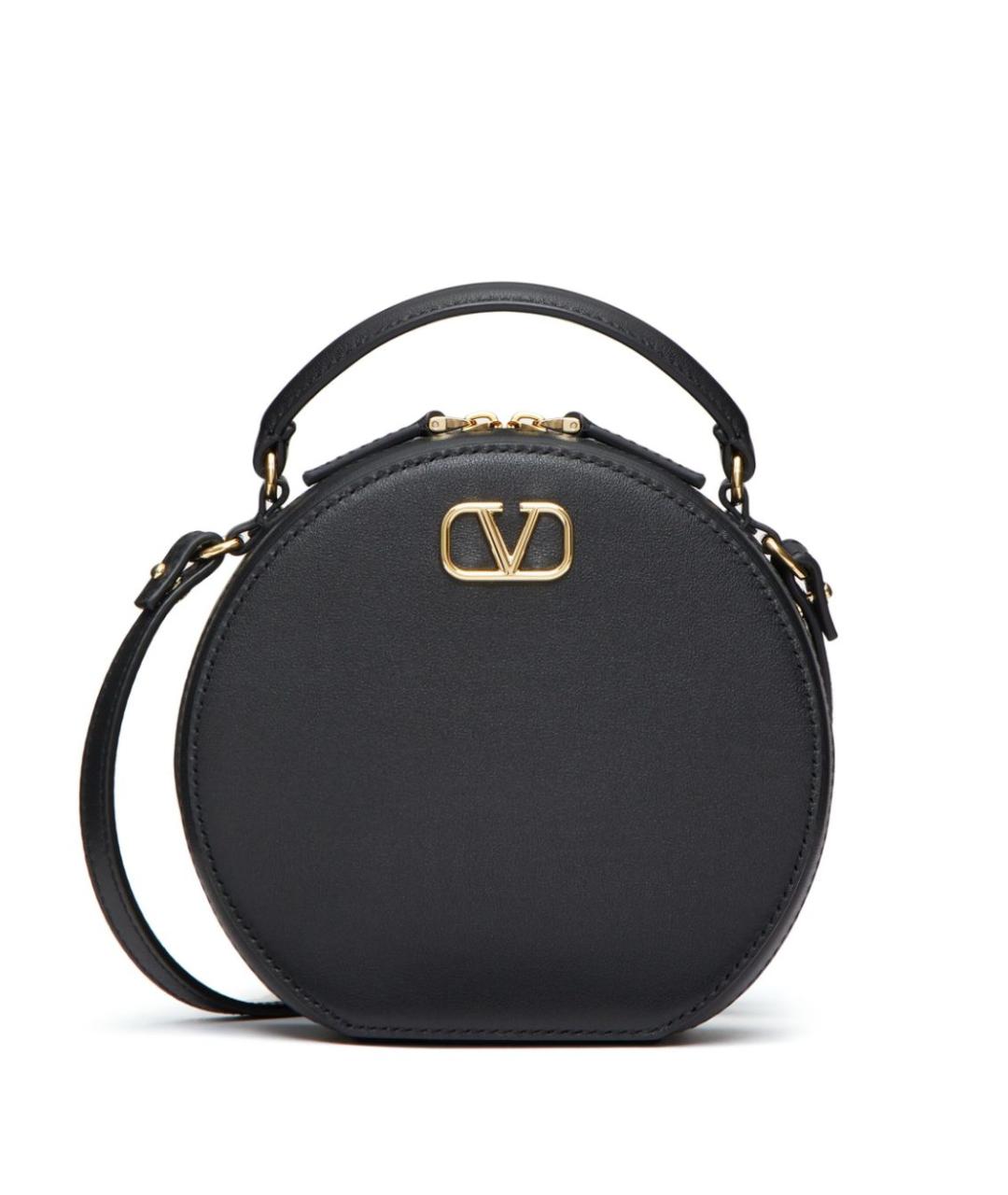 VALENTINO Черная кожаная сумка через плечо, фото 1