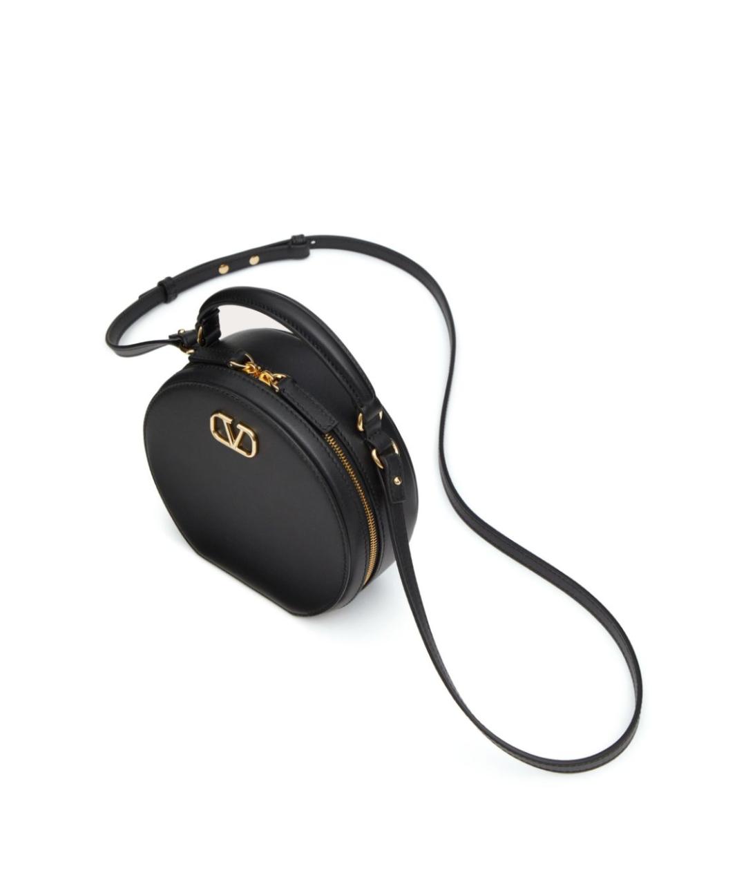 VALENTINO Черная кожаная сумка через плечо, фото 3