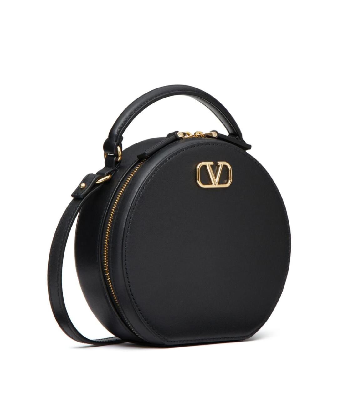 VALENTINO Черная кожаная сумка через плечо, фото 5