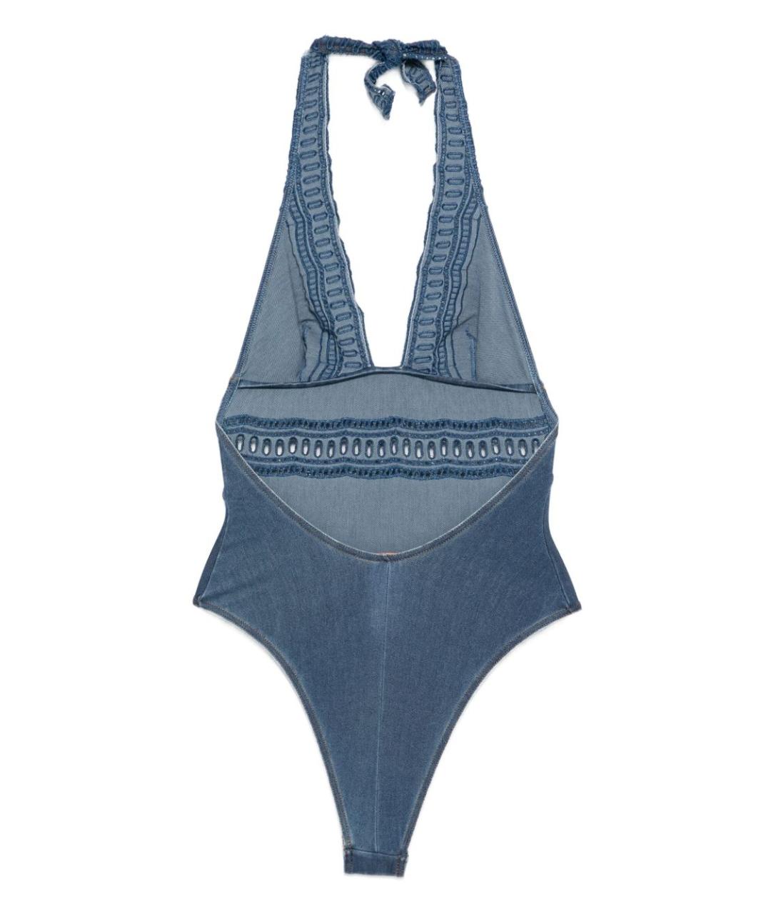 ERMANNO SCERVINO Синий полиэстеровый купальник, фото 2