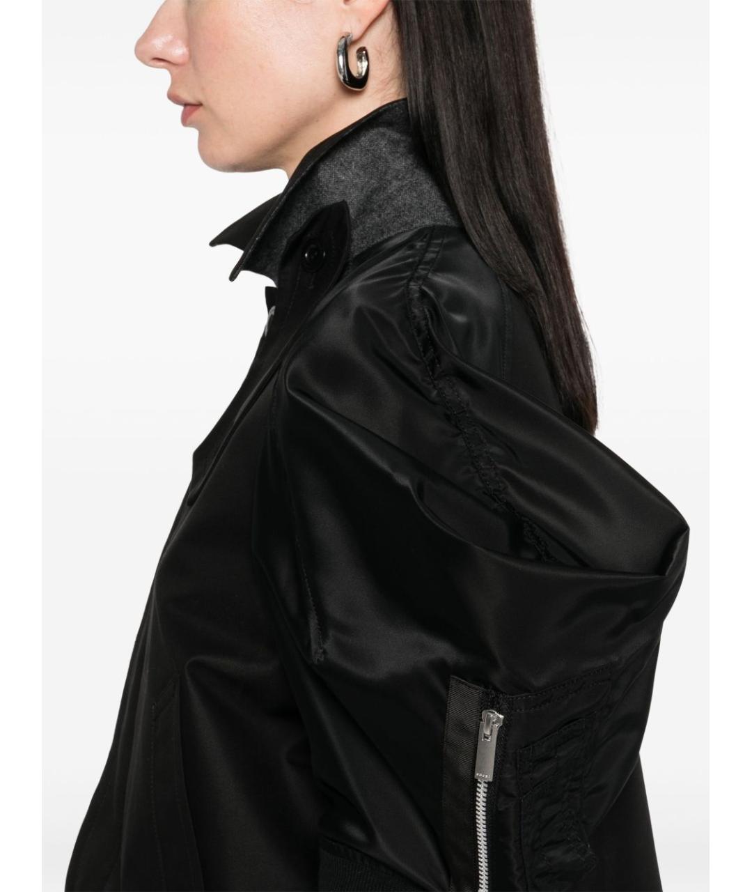 SACAI Черная хлопковая куртка, фото 4
