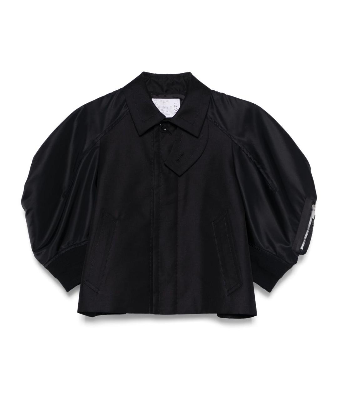 SACAI Черная хлопковая куртка, фото 1