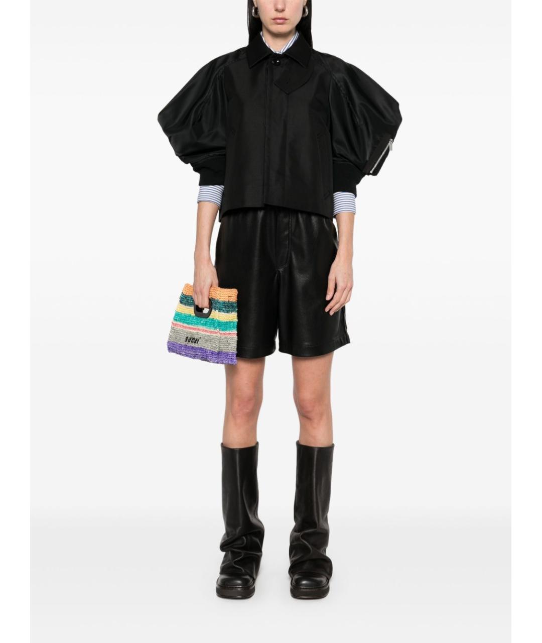 SACAI Черная хлопковая куртка, фото 5