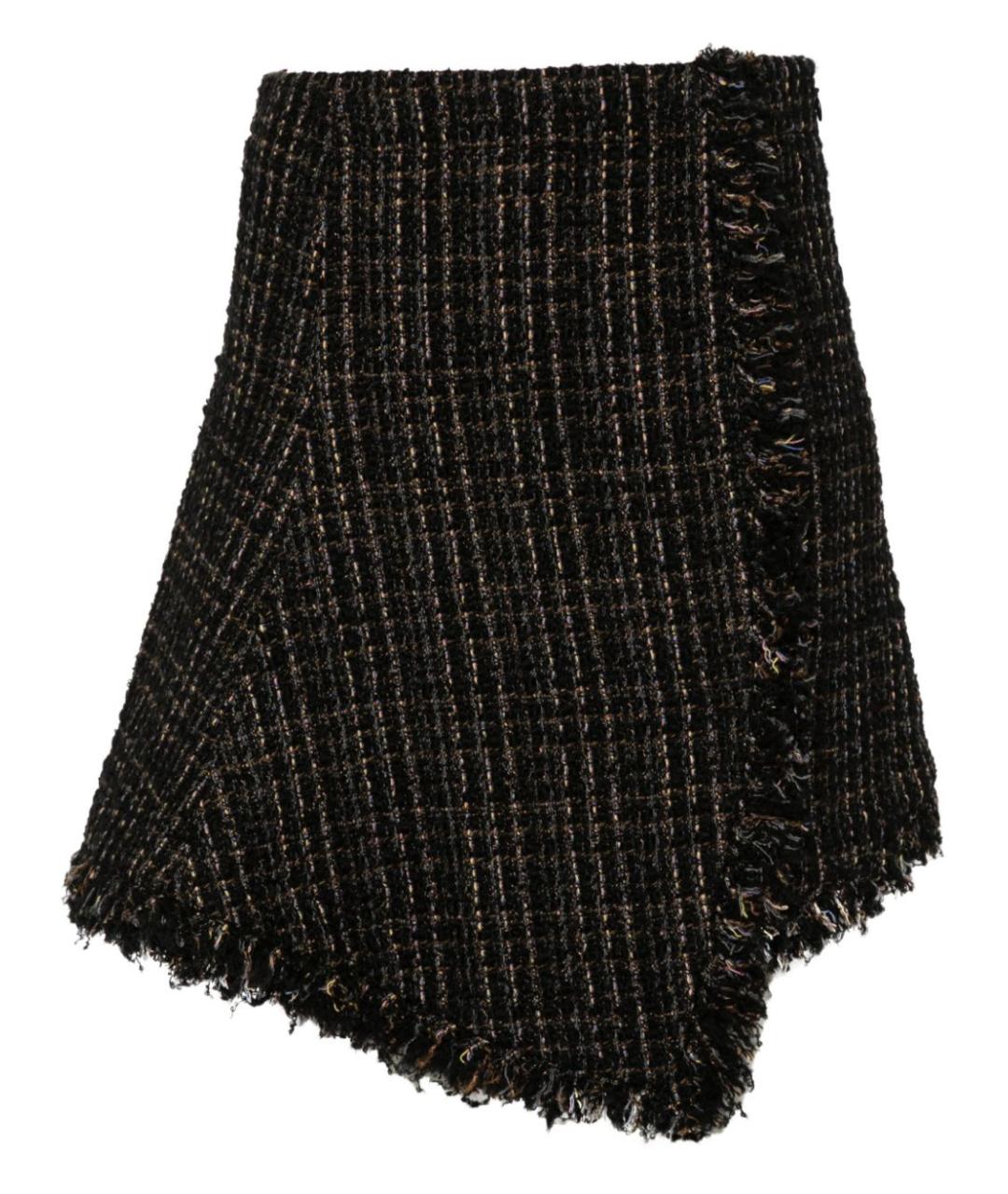 SACAI Черная шерстяная юбка мини, фото 1
