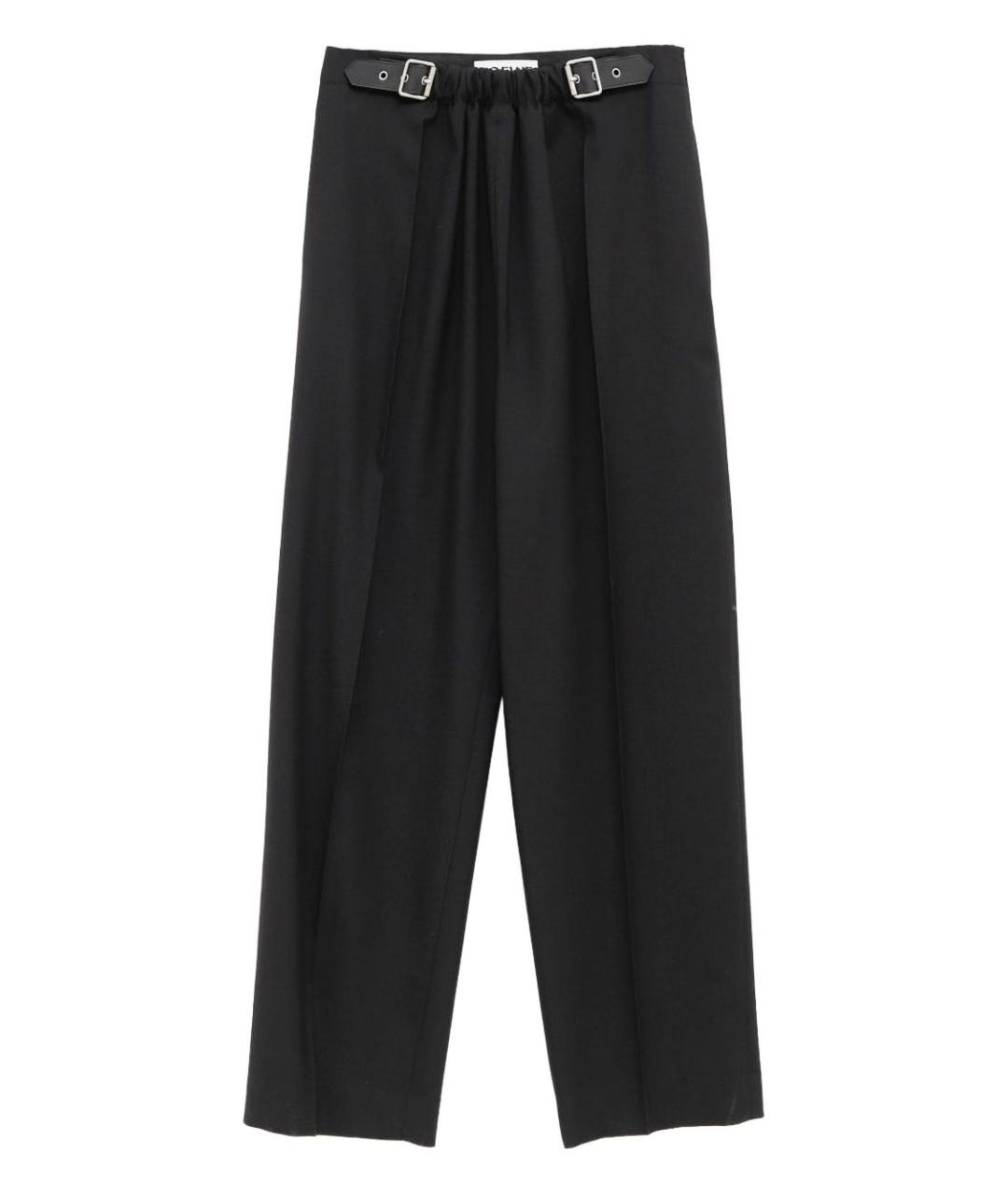 LOEWE Черные хлопковые повседневные брюки, фото 1