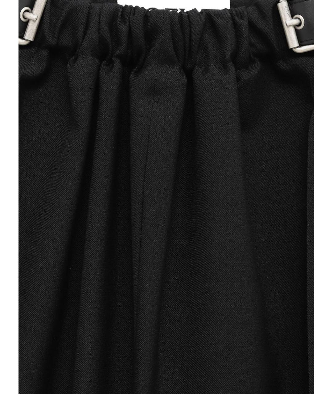 LOEWE Черные хлопковые повседневные брюки, фото 3