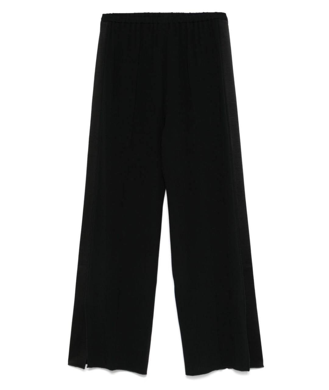 FORTE FORTE Черные вискозные прямые брюки, фото 1