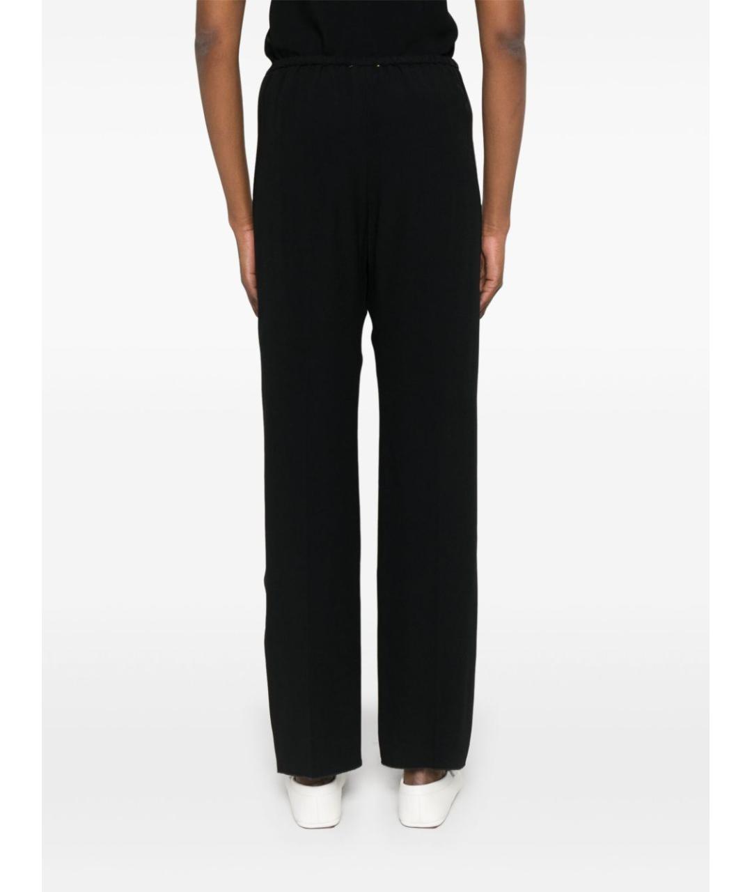 FORTE FORTE Черные вискозные прямые брюки, фото 5