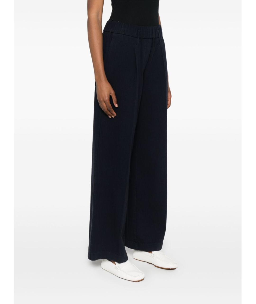 FORTE FORTE Синие хлопковые брюки широкие, фото 4