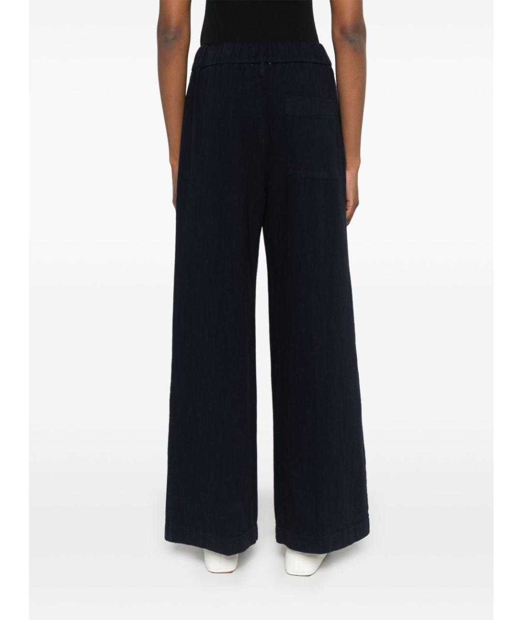 FORTE FORTE Синие хлопковые брюки широкие, фото 5