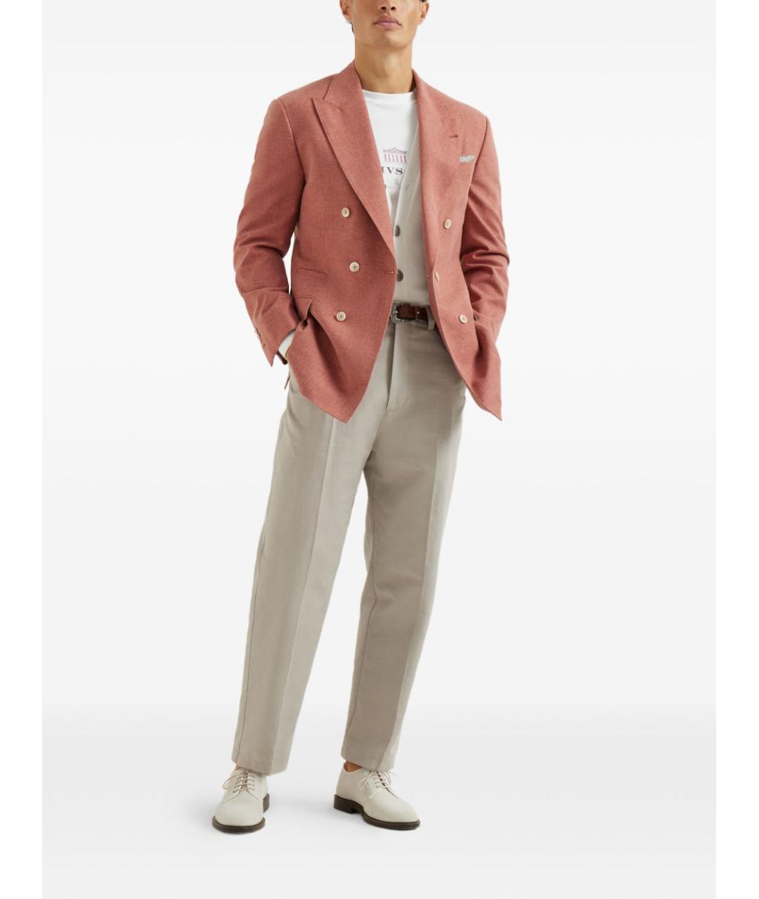 BRUNELLO CUCINELLI Белая хлопковая футболка, фото 3