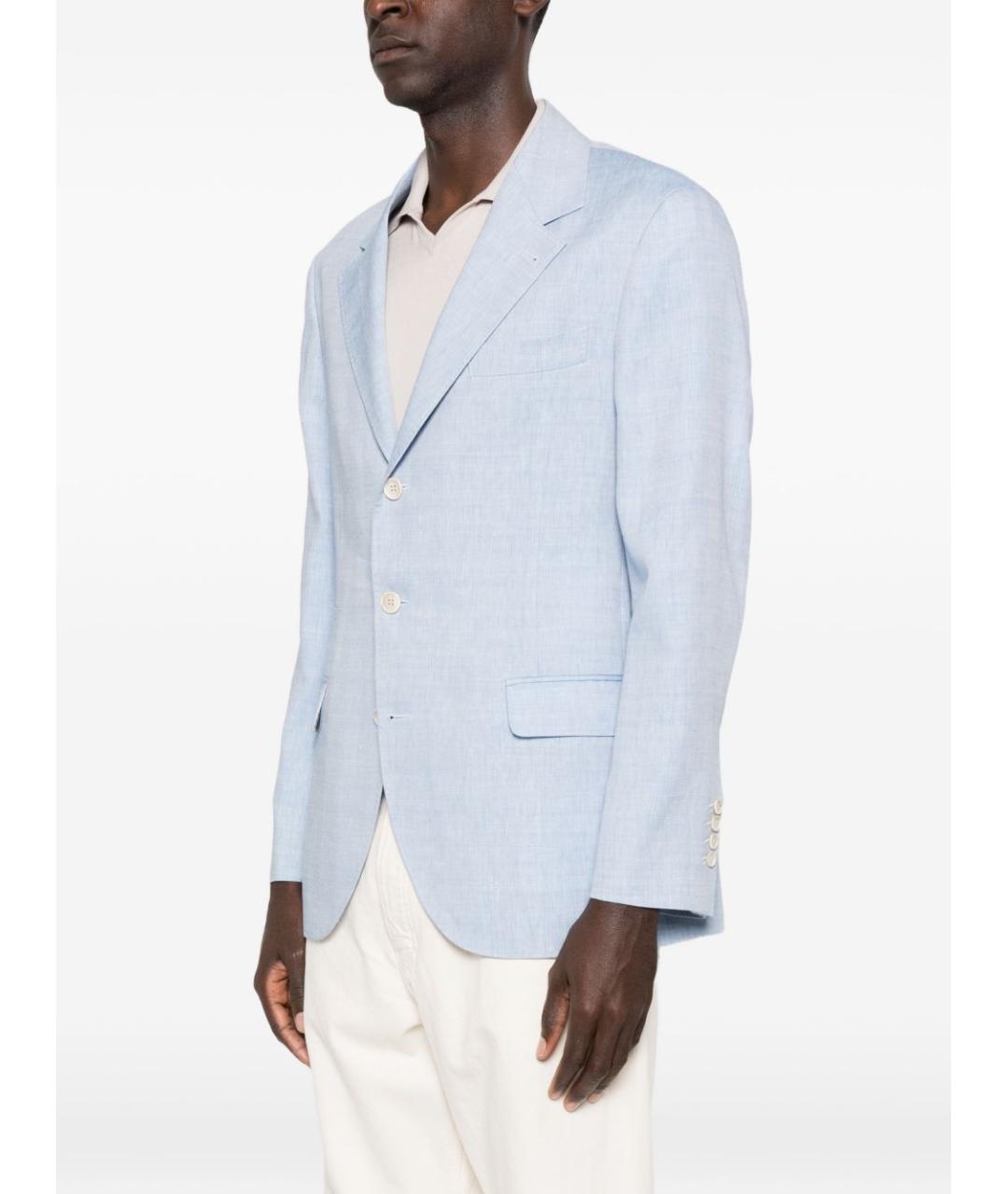 BRUNELLO CUCINELLI Голубой пиджак, фото 4