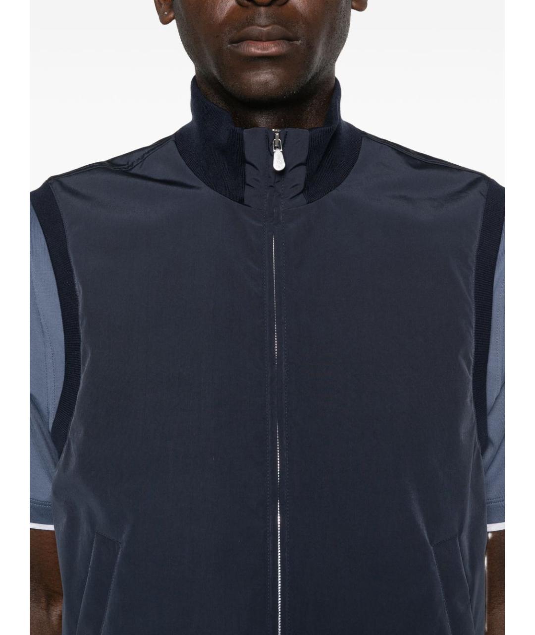 BRUNELLO CUCINELLI Синий полиамидовый жилет, фото 2