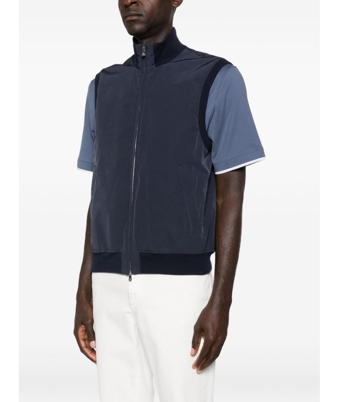 BRUNELLO CUCINELLI Синий полиамидовый жилет, фото 3