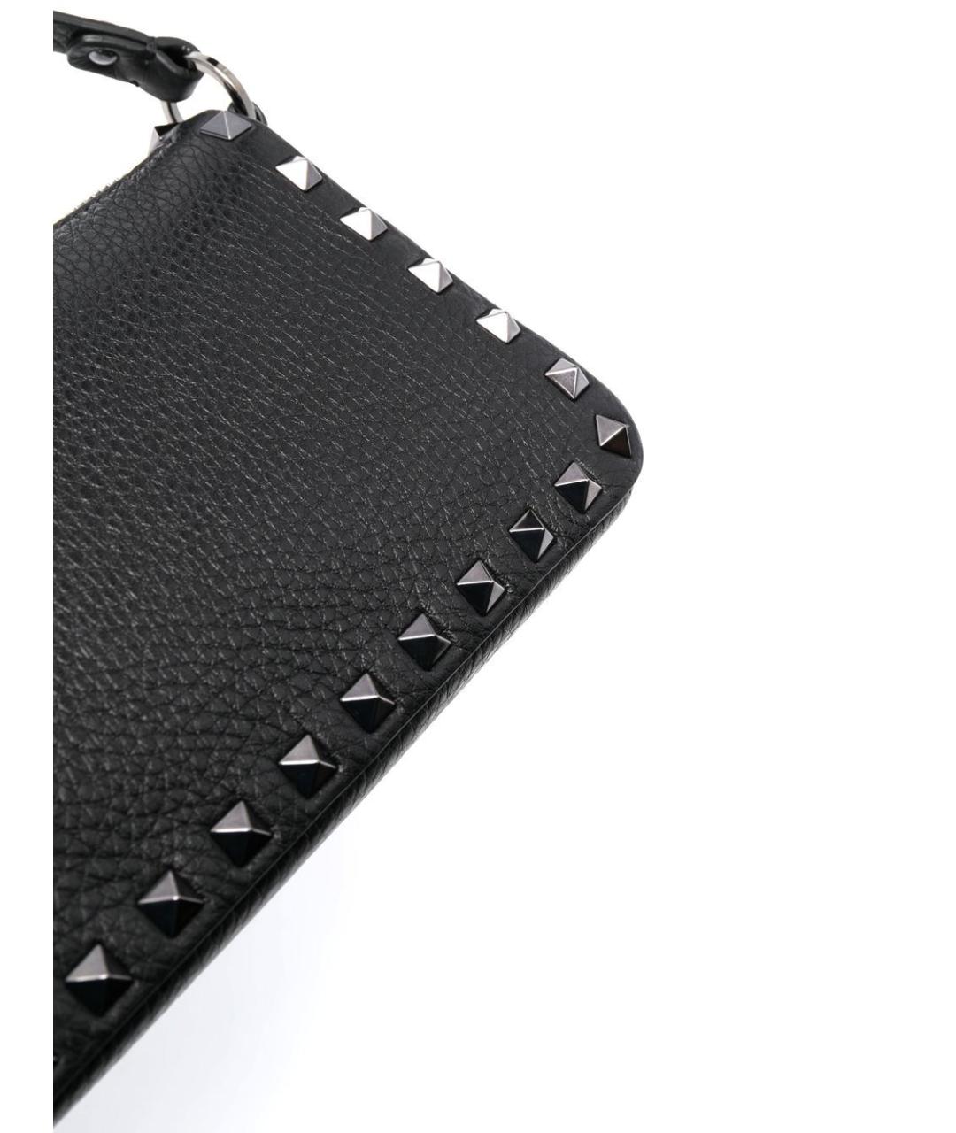 VALENTINO Черная кожаная сумка через плечо, фото 6