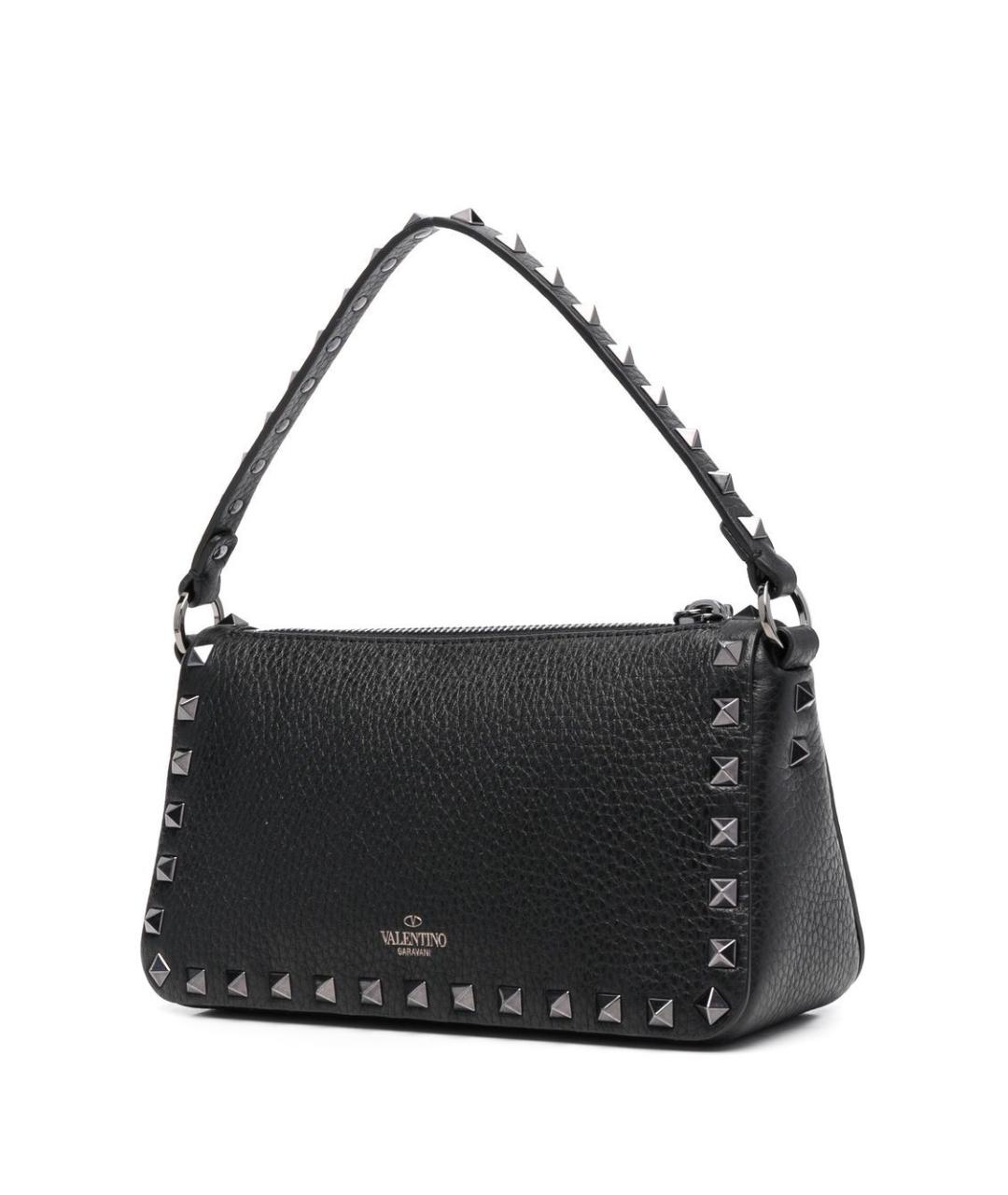 VALENTINO Черная кожаная сумка через плечо, фото 2