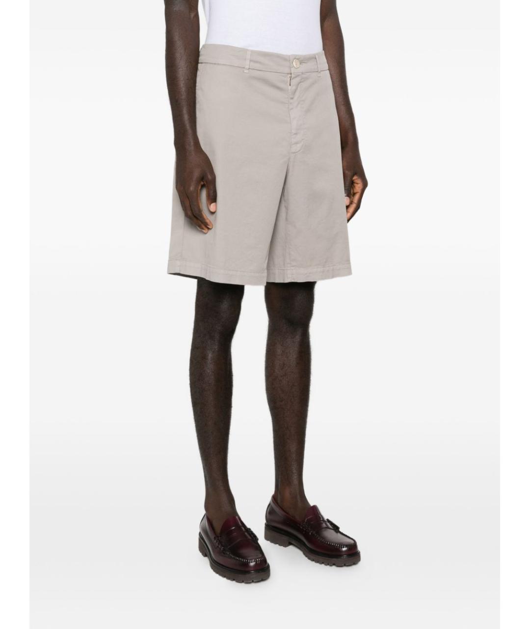 BRUNELLO CUCINELLI Серые хлопковые шорты, фото 3