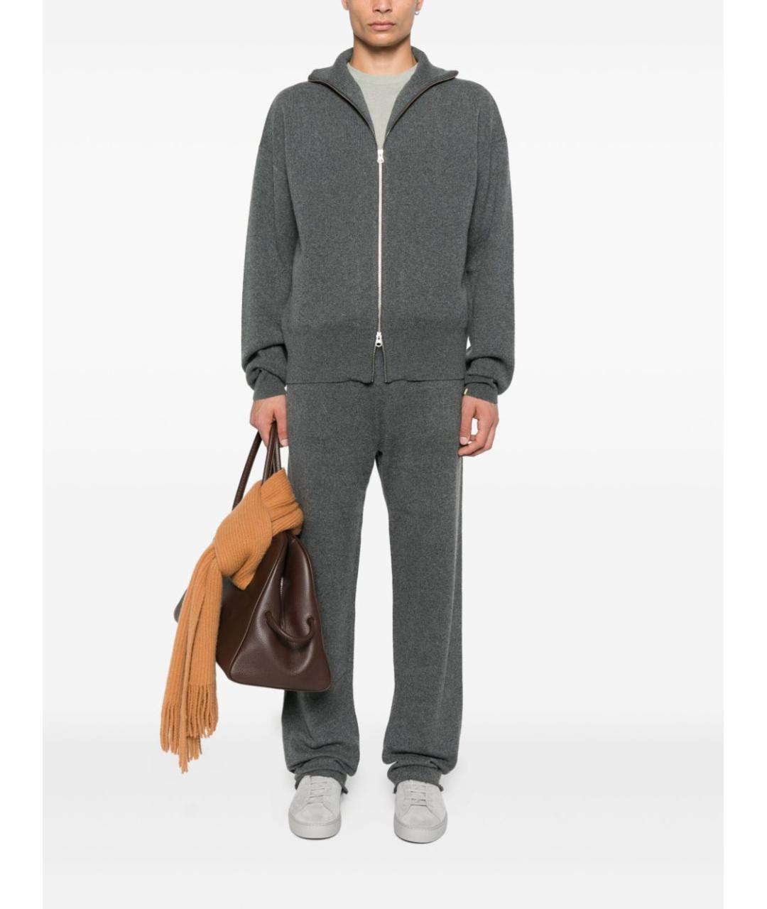 EXTREME CASHMERE Серый кашемировый кардиган, фото 4