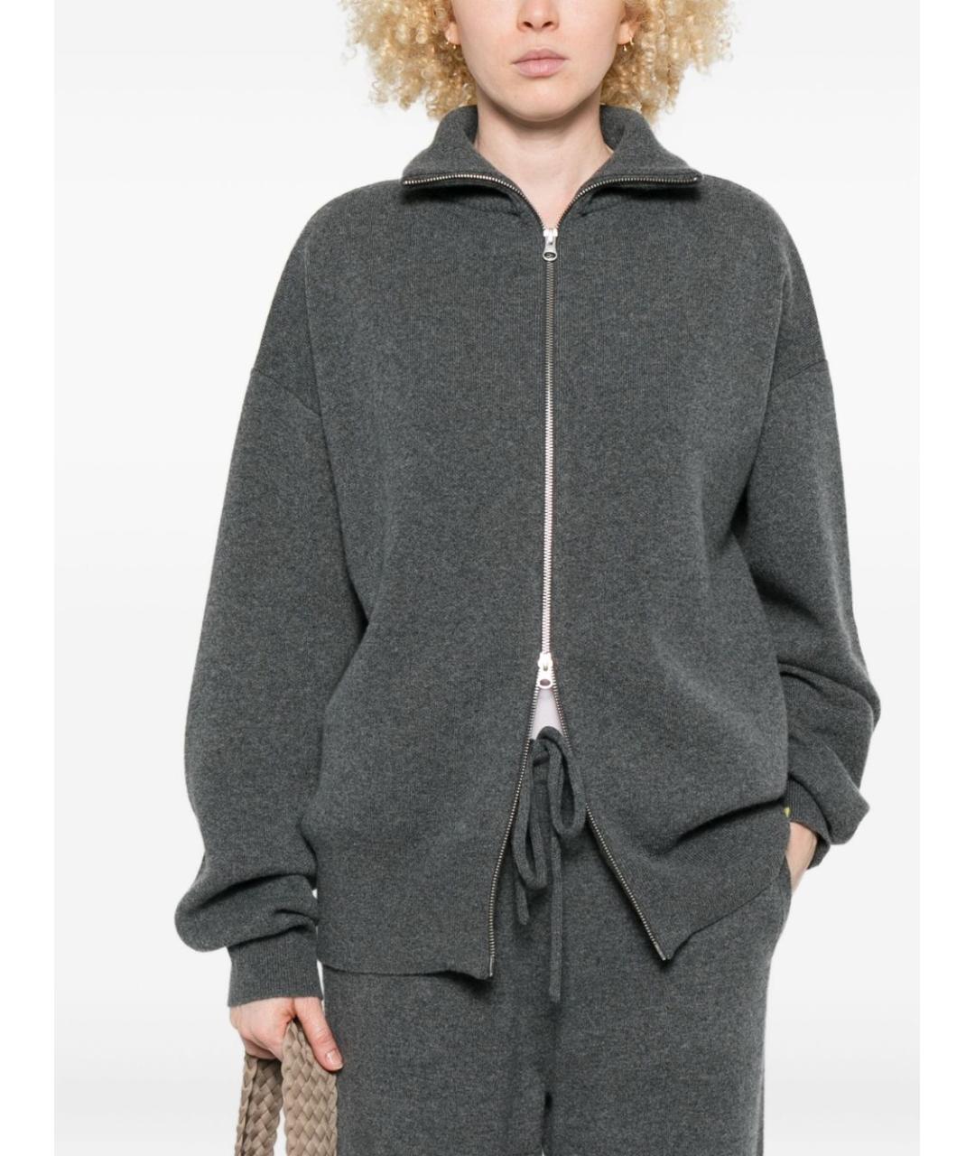 EXTREME CASHMERE Серый кашемировый кардиган, фото 5