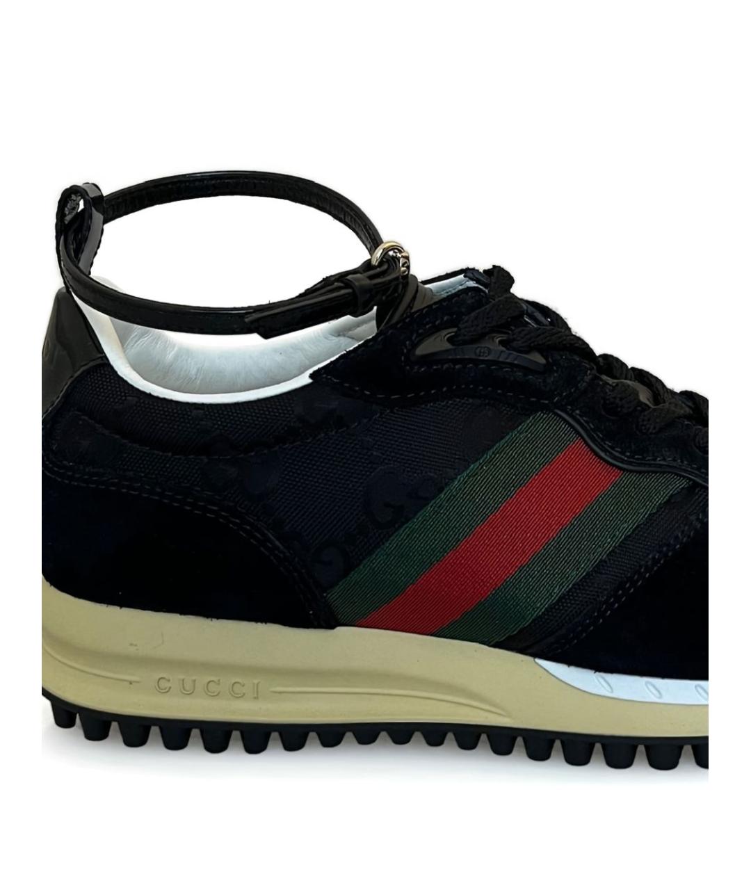 GUCCI Черные замшевые кроссовки, фото 2