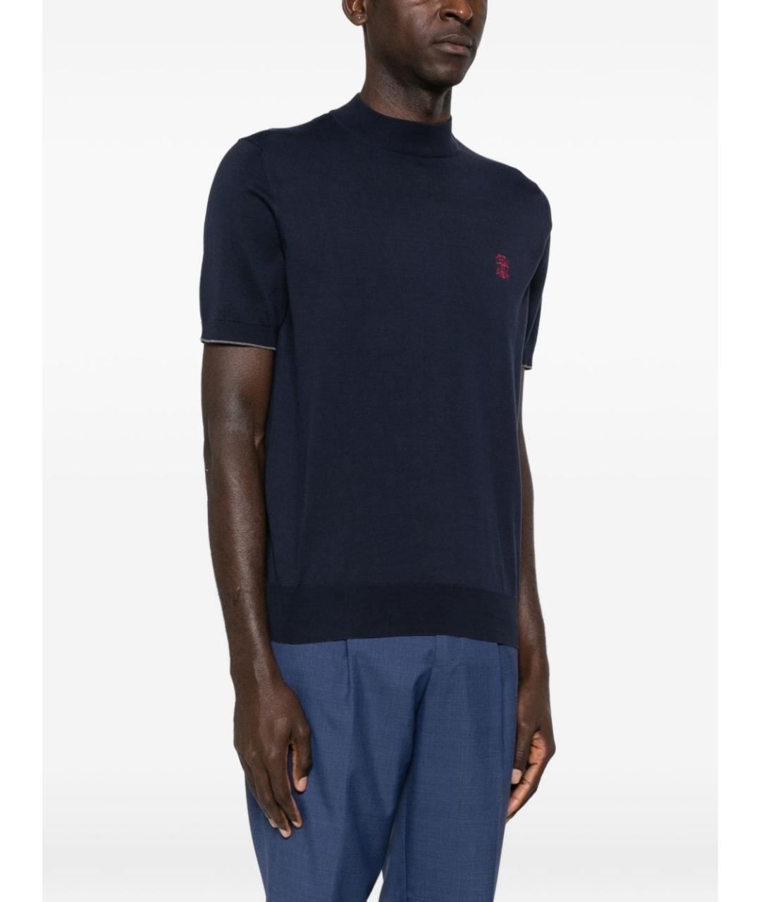 BRUNELLO CUCINELLI Темно-синий джемпер / свитер, фото 2