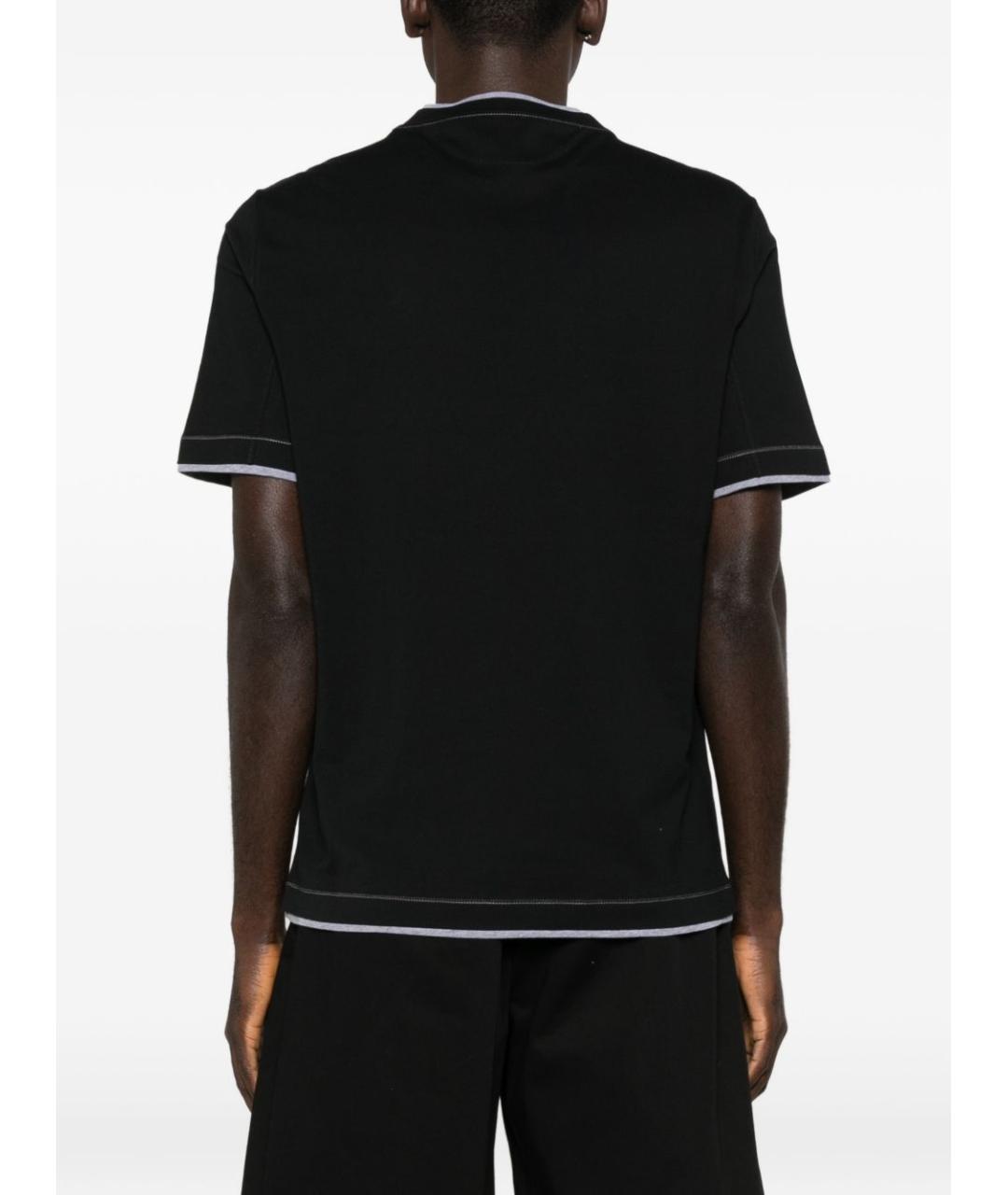 BRUNELLO CUCINELLI Черная хлопковая футболка, фото 3