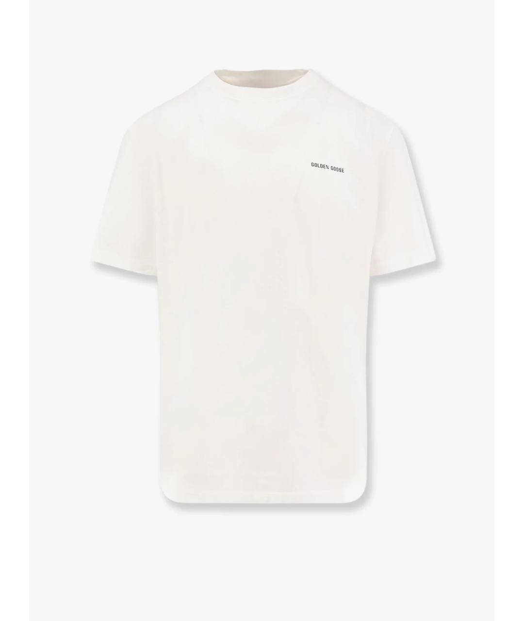 GOLDEN GOOSE DELUXE BRAND Белая хлопковая футболка, фото 1