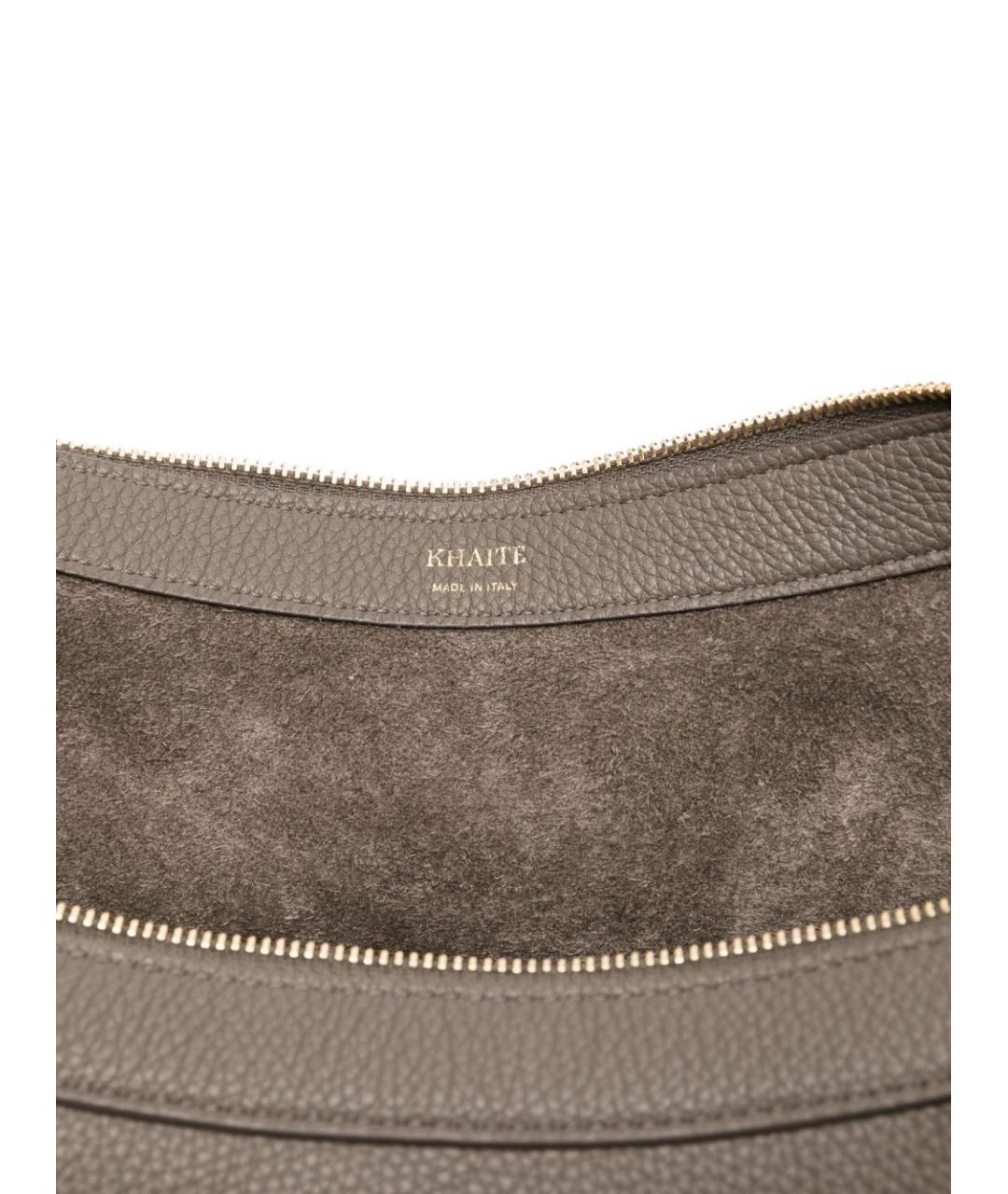 KHAITE Серая кожаная сумка через плечо, фото 2
