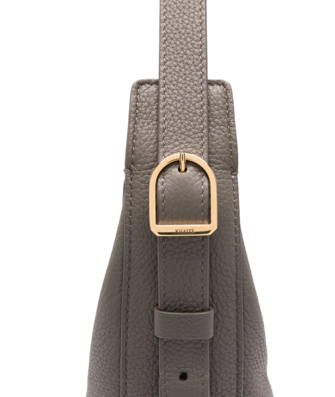 KHAITE Серая кожаная сумка через плечо, фото 5