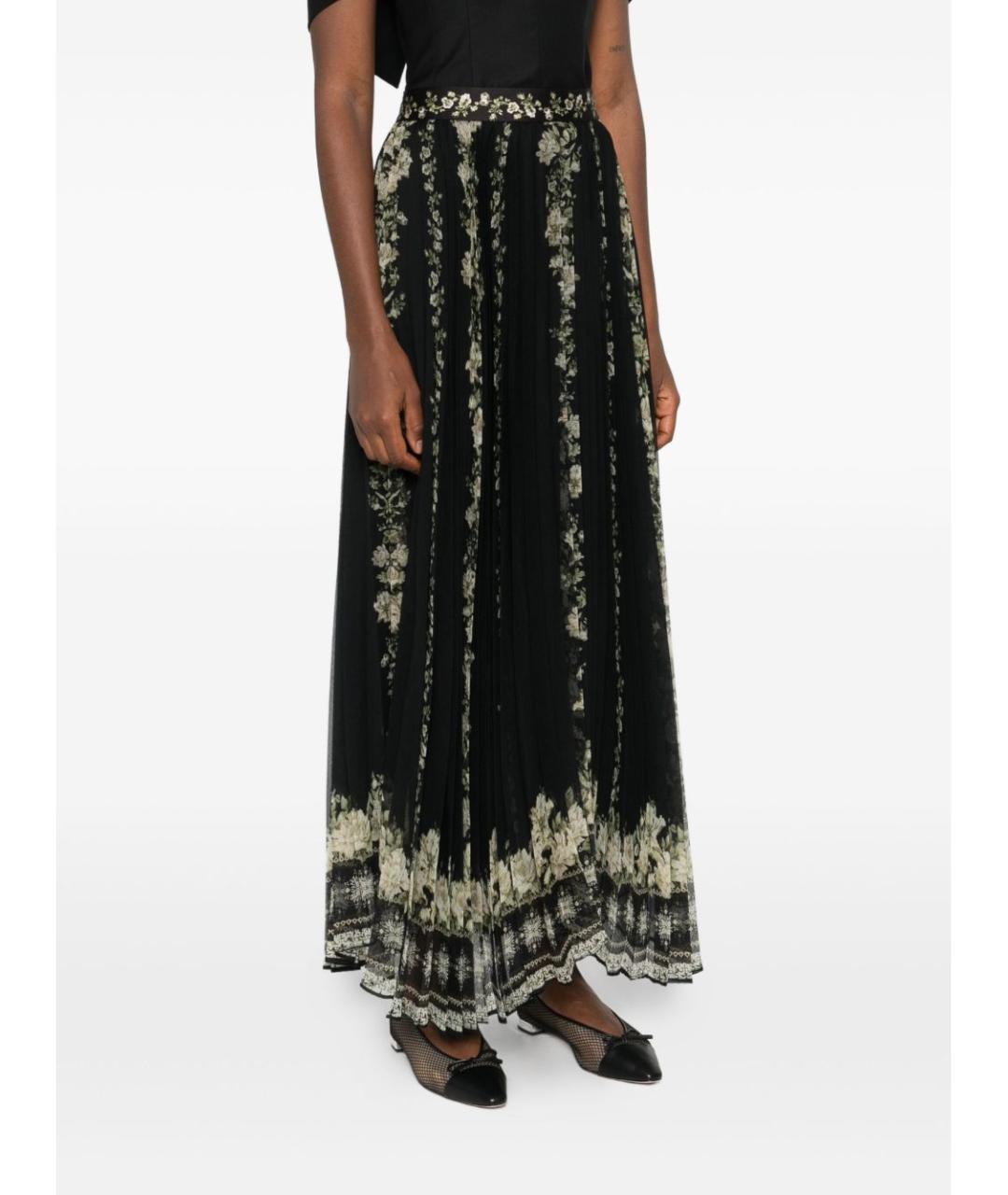 ALICE+OLIVIA Черная полиэстеровая юбка макси, фото 3