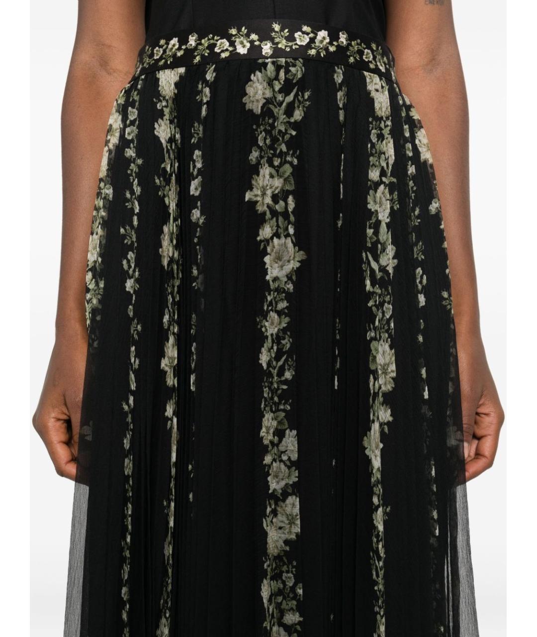 ALICE+OLIVIA Черная полиэстеровая юбка макси, фото 5