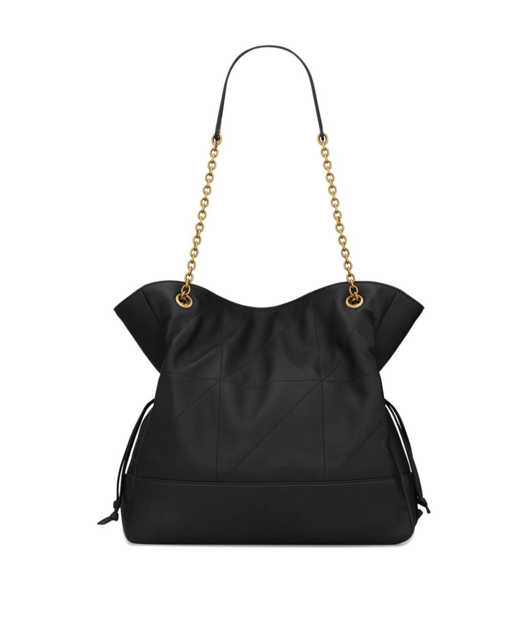 SAINT LAURENT Черная кожаная сумка тоут, фото 5