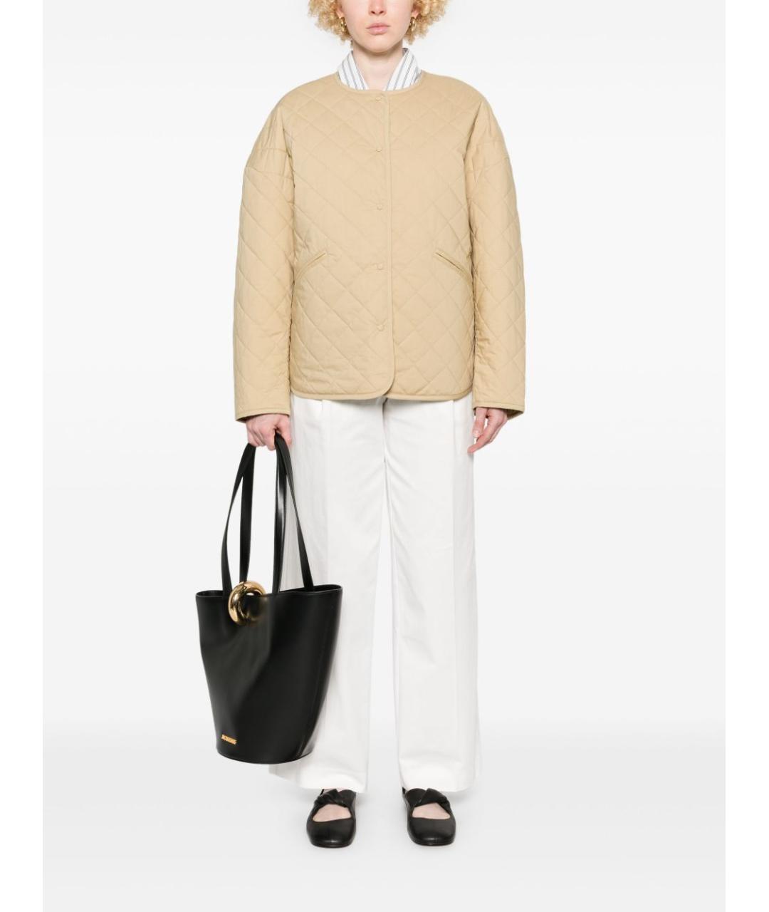 TOTEME Бежевая полиэстеровая куртка, фото 5